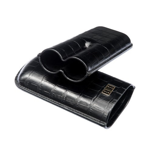 CIGAR CASE CROCO BLACK
