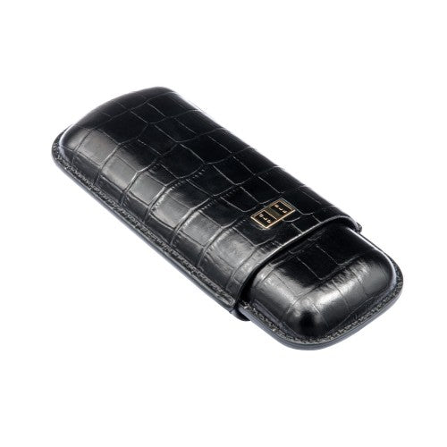 CIGAR CASE CROCO BLACK