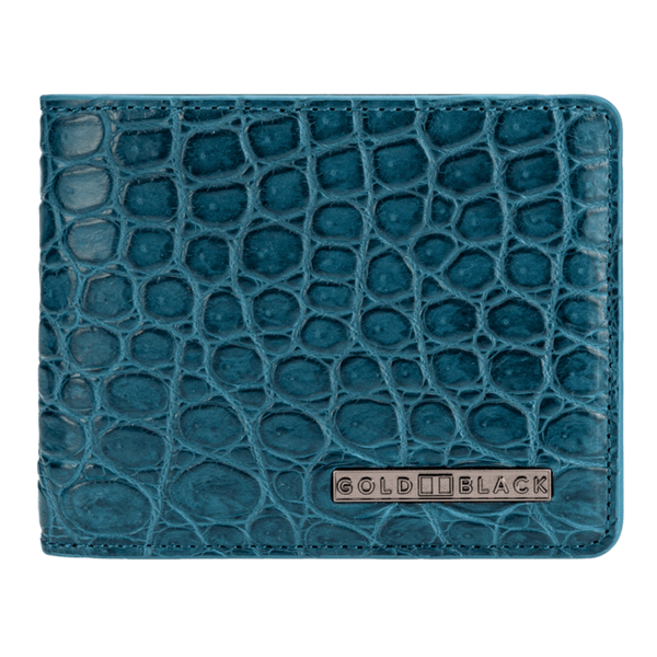 GM WALLET CROCODILE PETROL BLUE