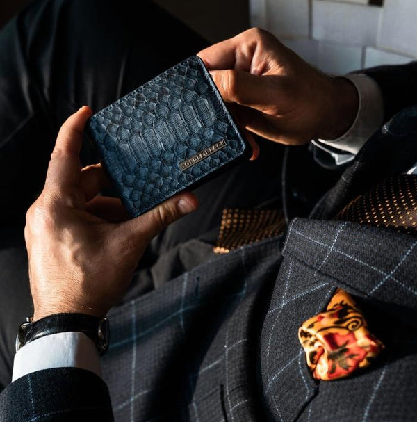 GM WALLET PYTHON NAVY BLUE