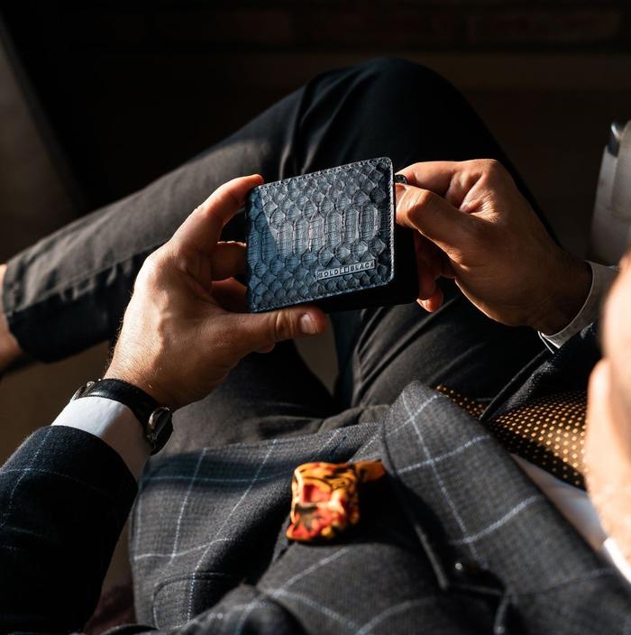 GM WALLET PYTHON NAVY BLUE