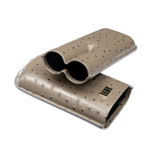 CIGAR CASE OSTRICH GREY